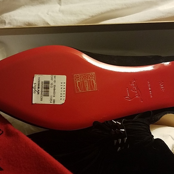 Christian Louboutin Medinana Suede Tassel Flats - Picture 6 of 6